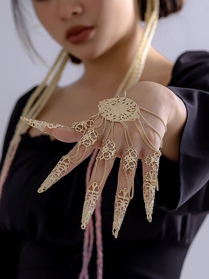 Halloween Gothic Dark Tapered Tassel Bracelet