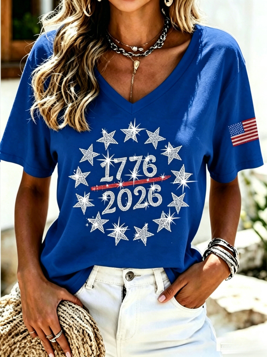 Women's 250 Years Printed Short Sleeve T-shirt