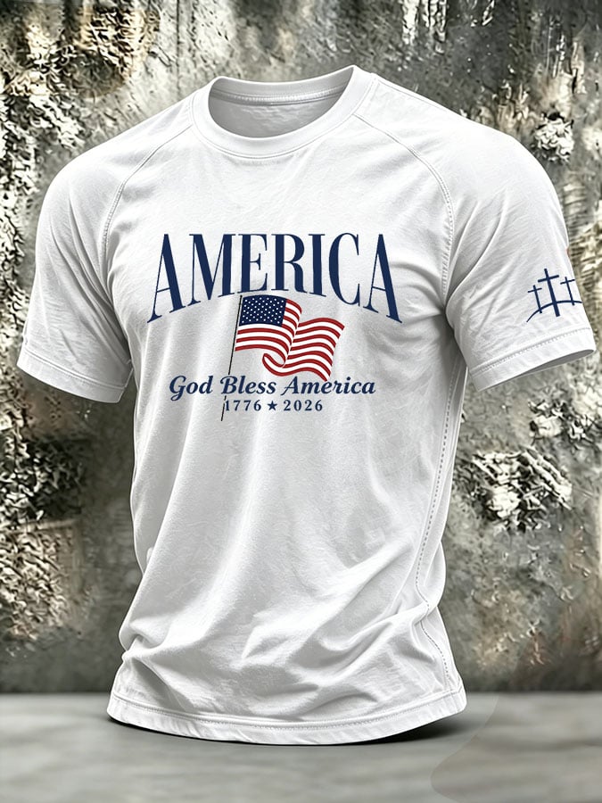 Men's Retro Print Short-Sleeve T-Shirt
