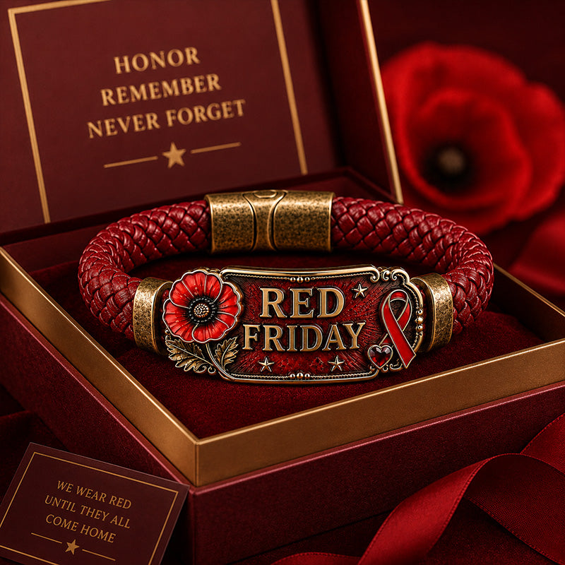 "Remembrance and Tribute" — RED FRIDAY Poppy Vintage Bracelet