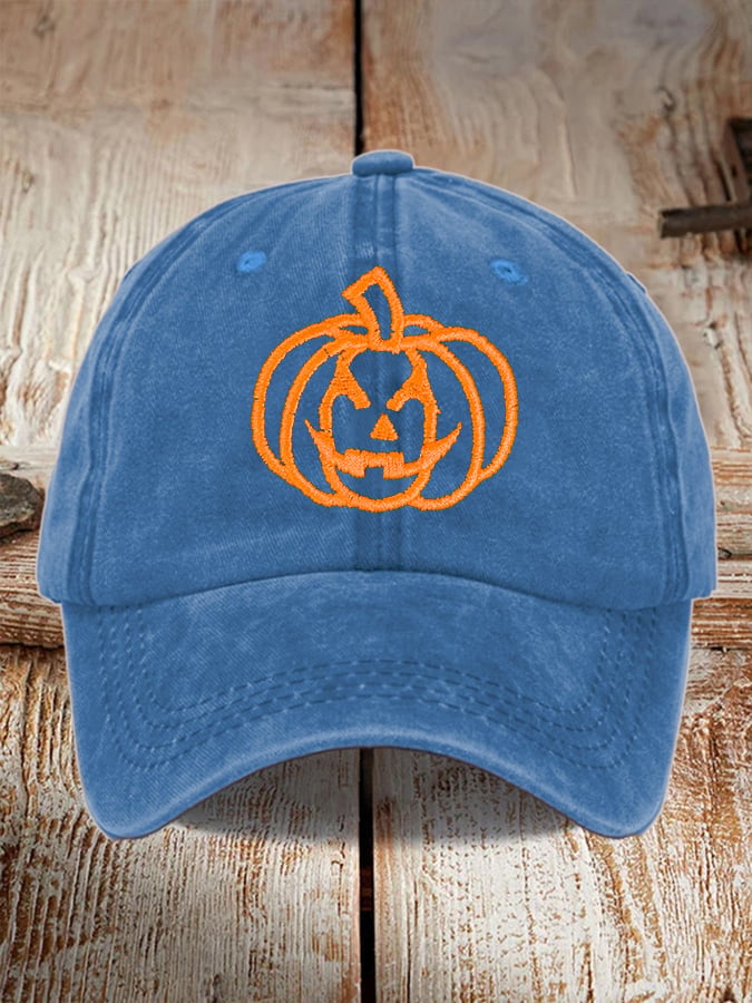 Vintage Pumpkin Print Baseball Cap