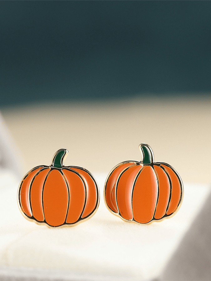 Halloween Pumpkin Element Earrings