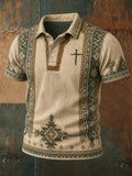Men's Western-themed Print Top