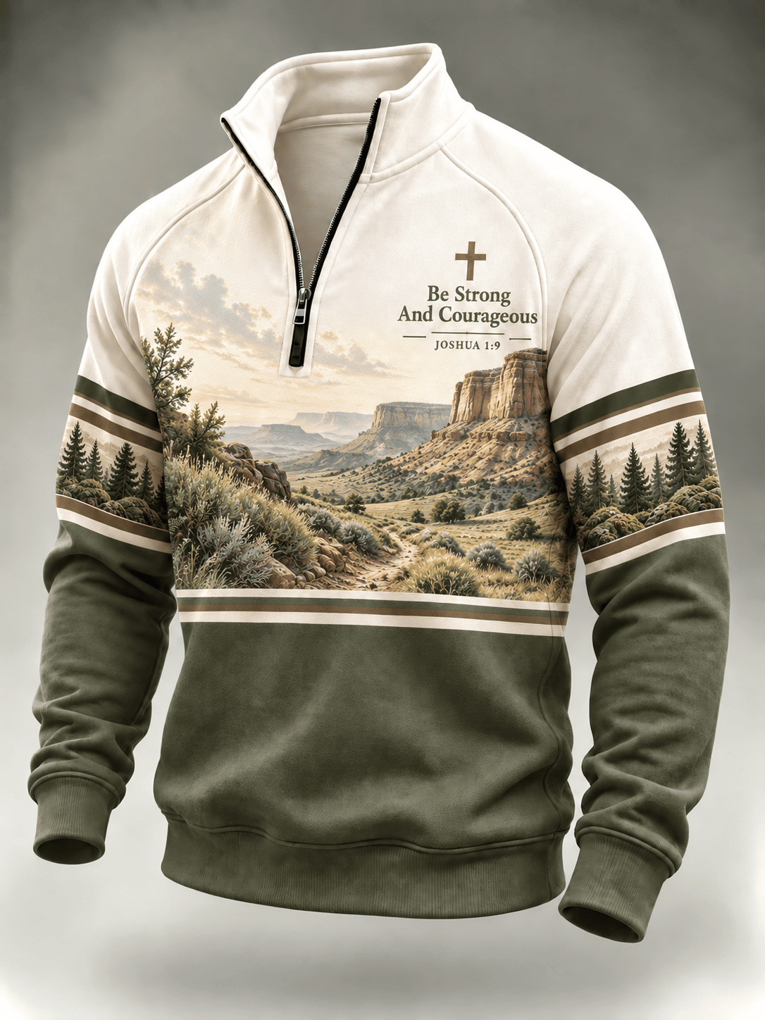 Men's Casual Faith Print Sweatshirt