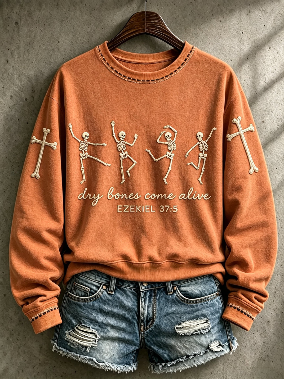 Women's Casual Printed Long-Sleeve Sweatshirt