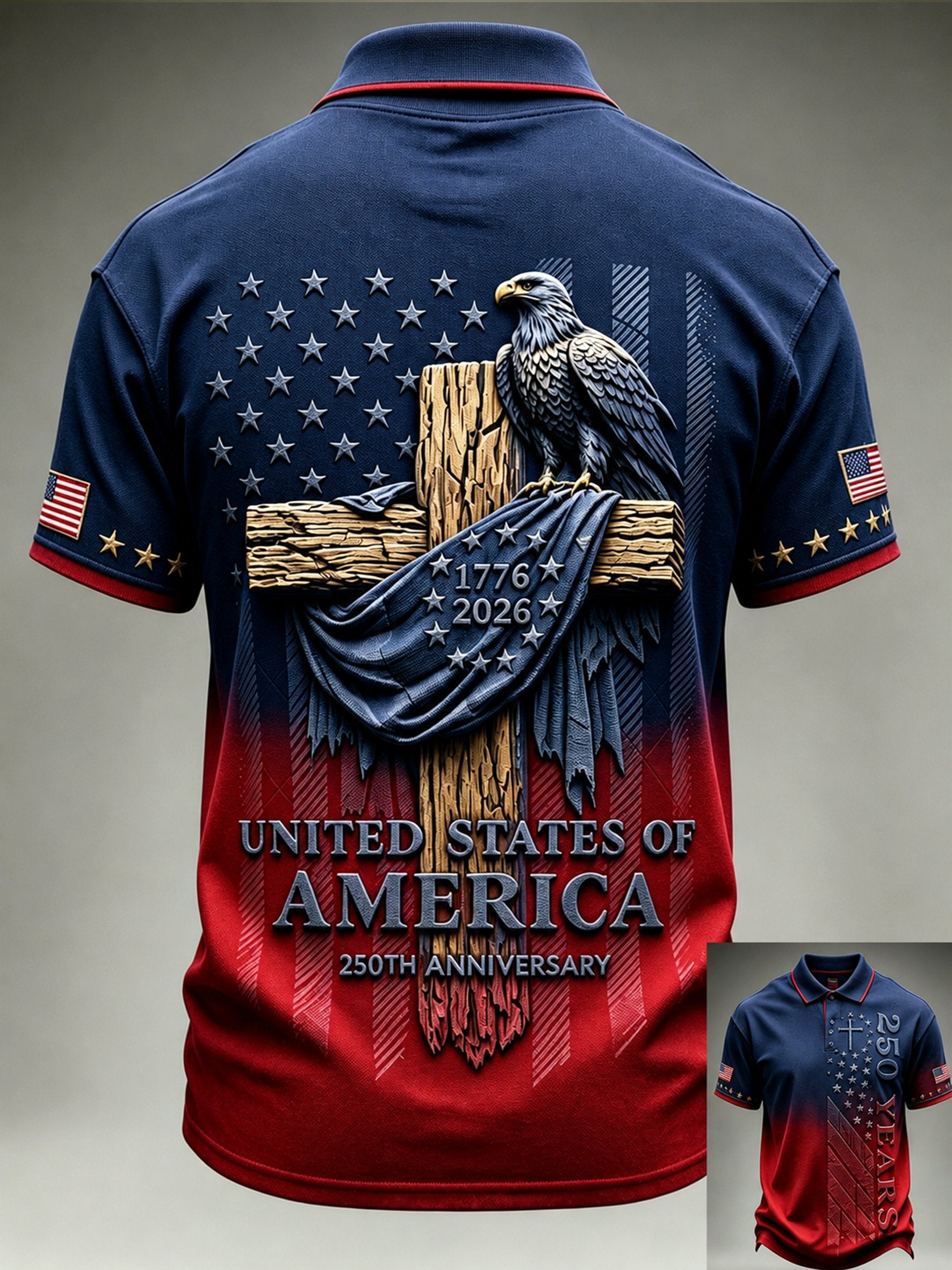 Men's 250th Anniversary Print Polo Shirt
