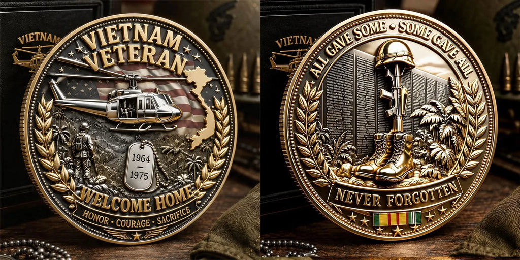 Vietnam Veteran Commemorative Metal Medal