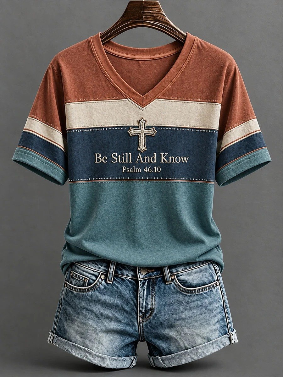 Women's Faith Cross-Print Top