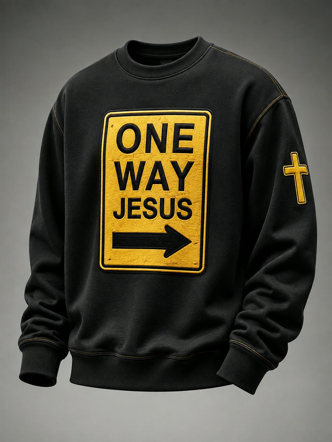 Men's Casual Faith Print Sweatshirt