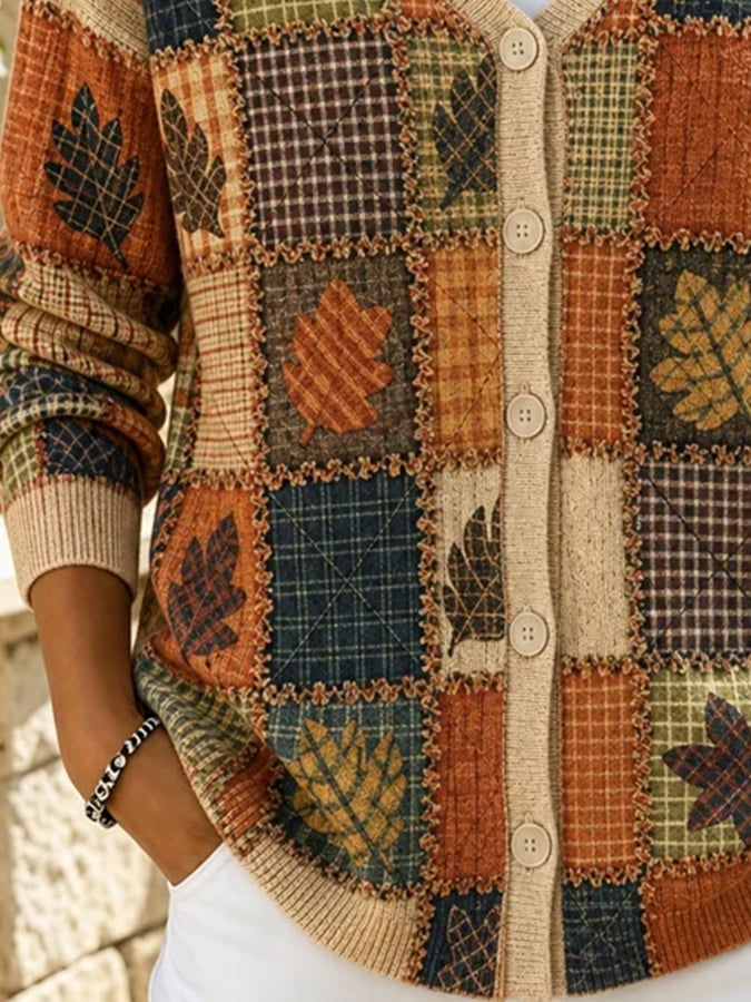 Women'S Casual Printed Cardigan