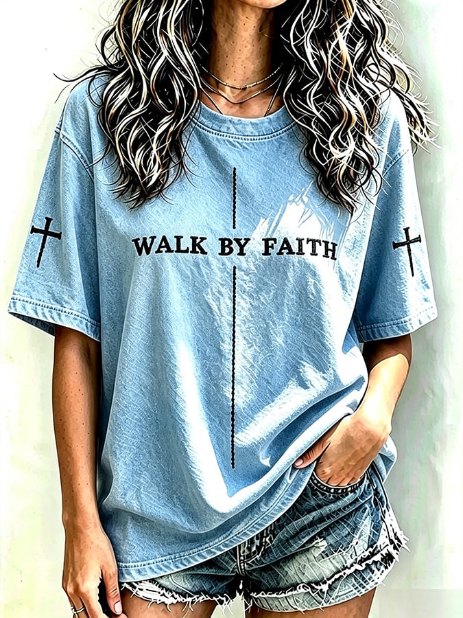 Women's   Faith  Print Top