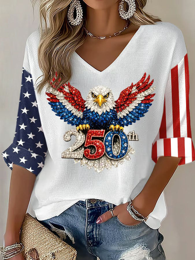 Women's Independence Day 250th Anniversary Printed Top