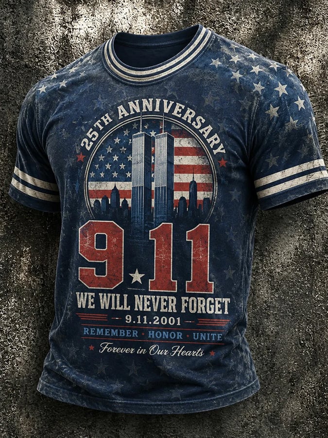 Men's USA 9/11 Print T-Shirt