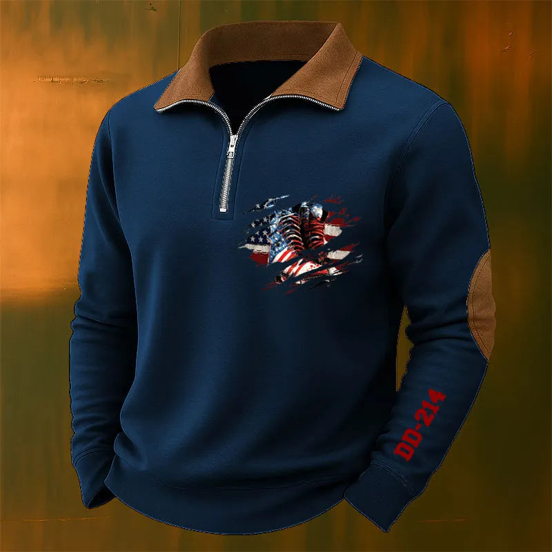 Veterans Casual Zipper Sweatshirt