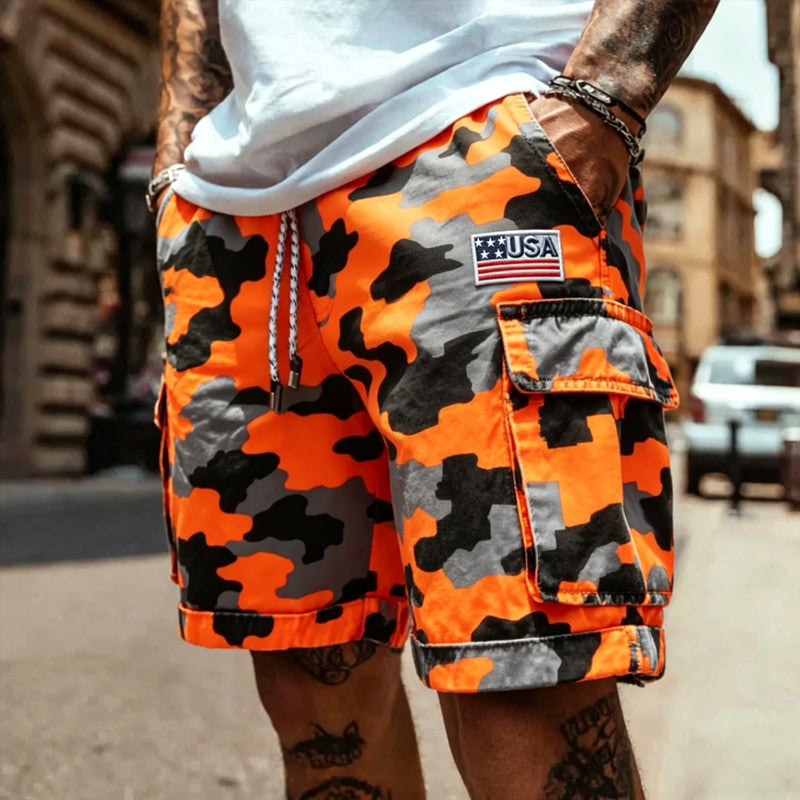 Men's Camouflage Art Print Casual Pants