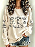 Women's Highland Cattle  Cow Follow The Word, Not The Herd  Faith Top