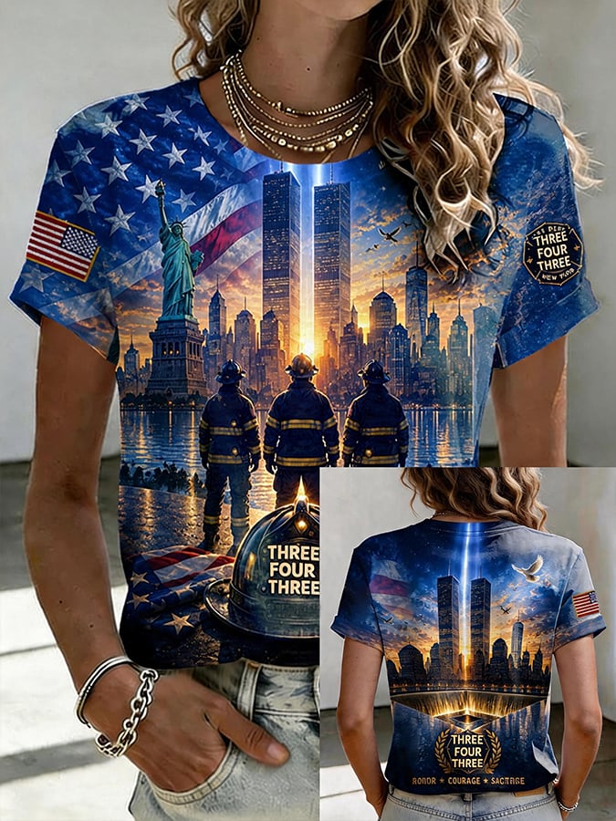 Women's 9.11 Never Forget Printed T-Shirts