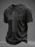 Men's  Faith Biker Rider Print Short-Sleeve T-Shirt