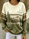 Women's Be Still And Know Psalm 46:10 Print Long-Sleeve Knit Top