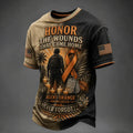 Men's Retro Vietnam Veteran Print Casual T-Shirt