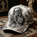 Religious Faith Skull Art Print Casual Cap
