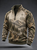 Men's Faith Cross Camo Art Sweatshirt