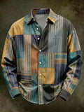 Men's Vintage Geometric Faith Long-Sleeve Shirt