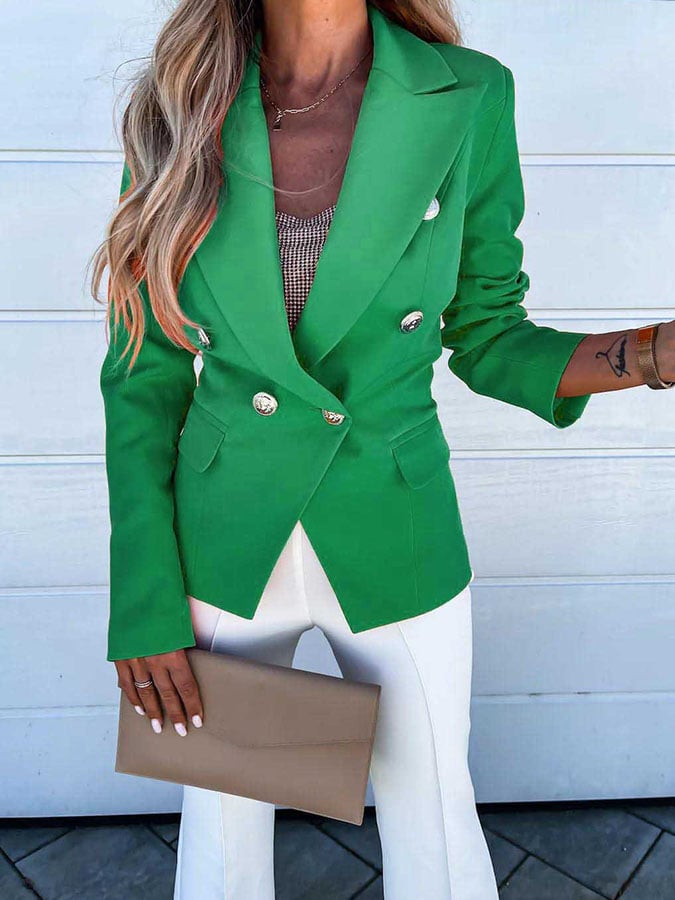 Casual Solid Color Blazer