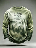 Men's Be Still And Know Psalm 46:10  Printed Waffle-Knit Top