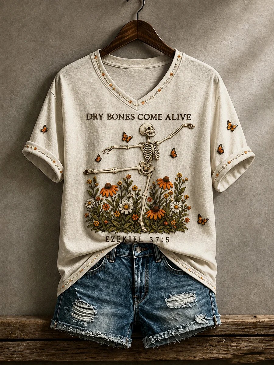Women's Print Round Neck T-shirt