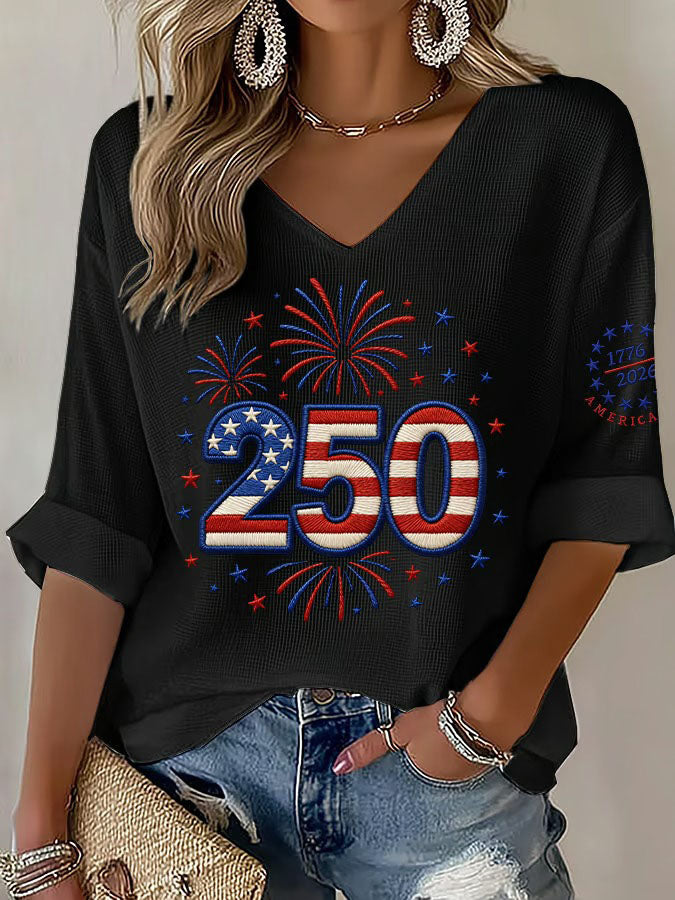Women's Independence Day 250th Anniversary Printed Top