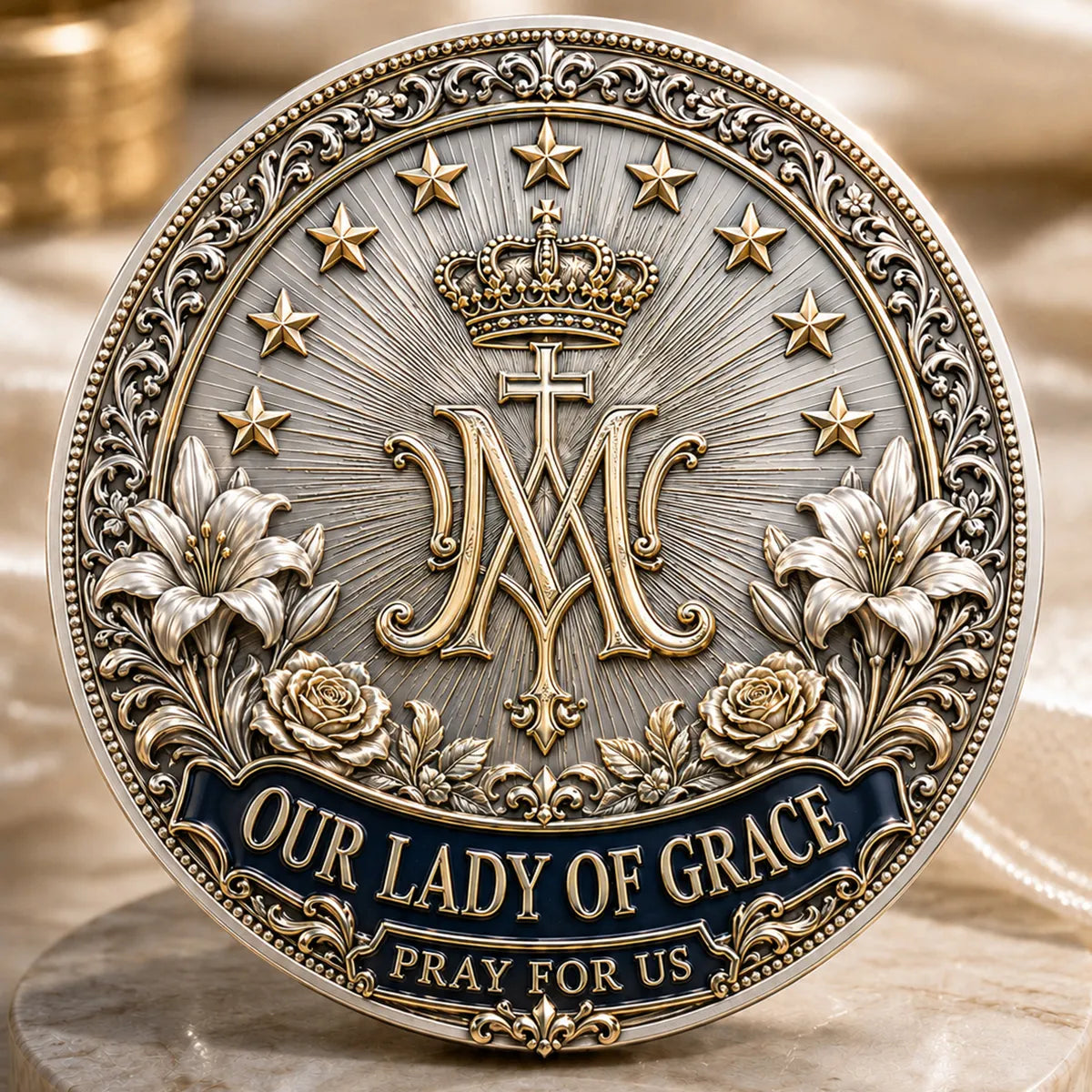 Our Lady of Grace Commemorative Metal Medal
