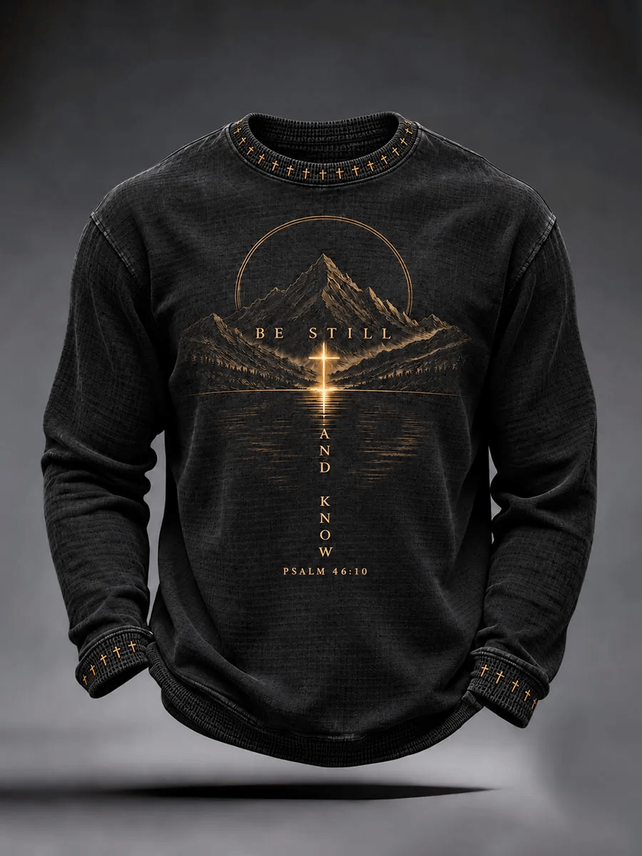 Men's Be Still And Know Waffle Top