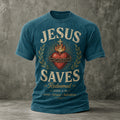Men's Faith Cross Printed Casual T-Shirt