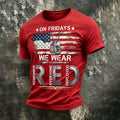 Men's Red Friday Print T-Shirt