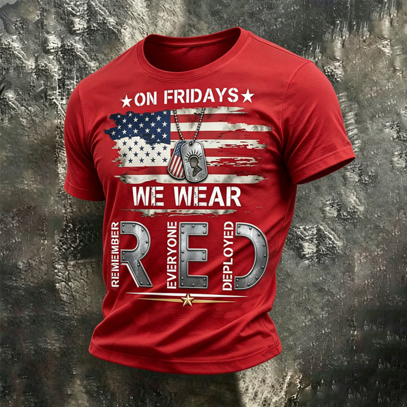 Men's Red Friday Print T-Shirt