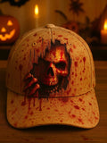 Unisex Halloween Skull Print Hat