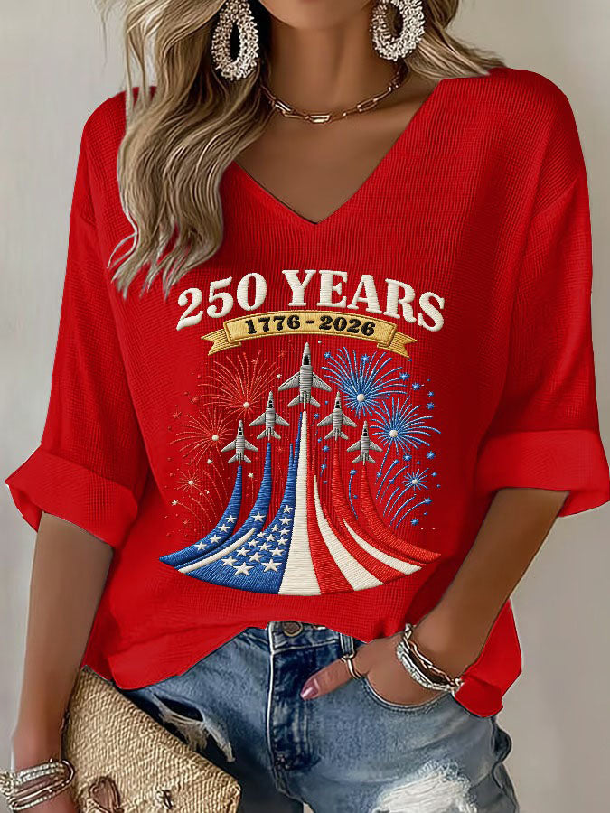 Women's Independence Day 250th Anniversary Printed Top