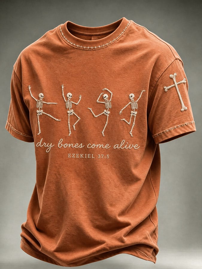 Men's Retro Print Short-Sleeve T-Shirt