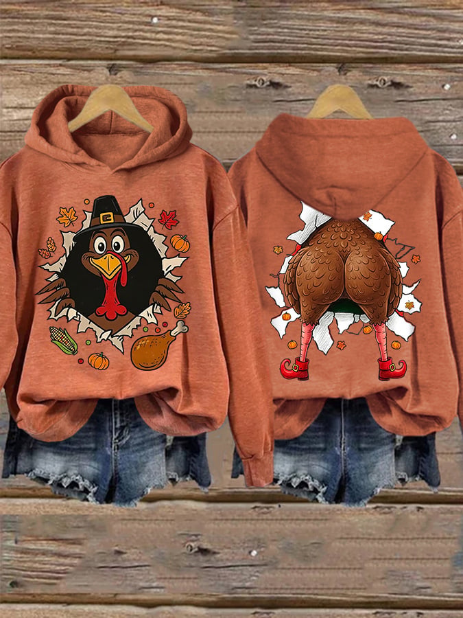 Women's Casual Printed Long-Sleeve Sweatshirt