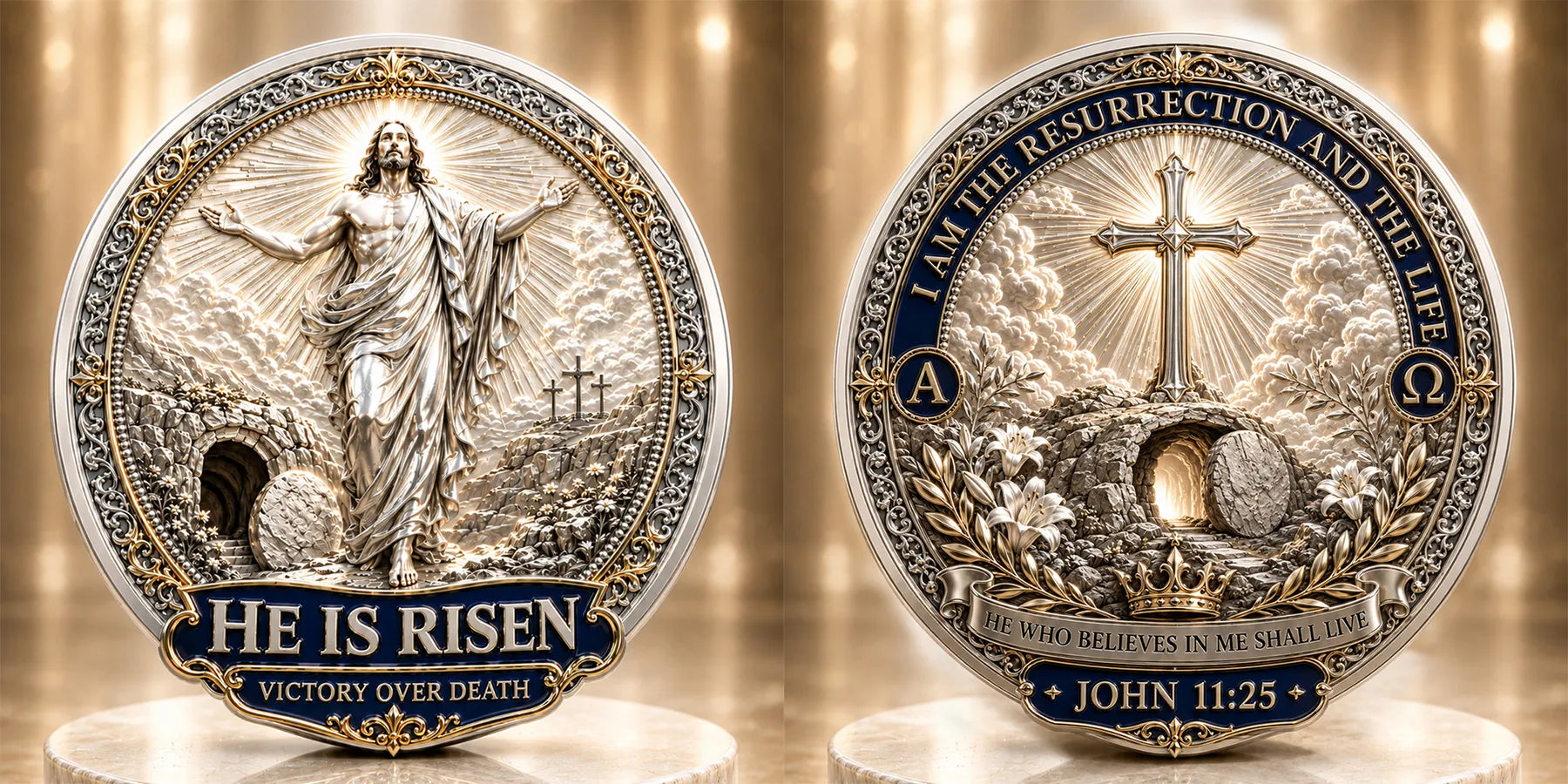 HE IS RISEN – Commemorative Resurrection Metal Medal