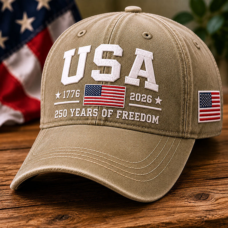 USA 250th Anniversary Denim Baseball Cap