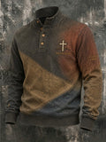 Men's Vintage Western Faith-Print Top