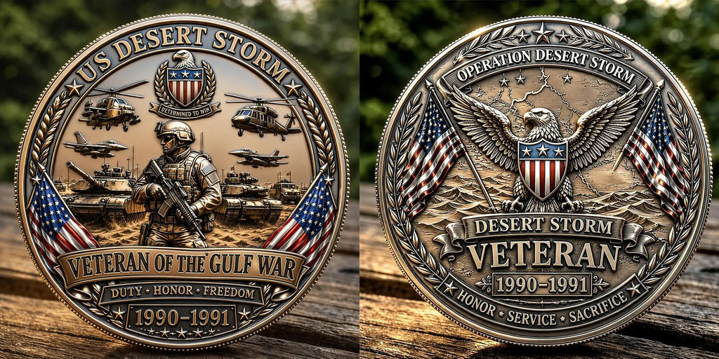Operation Desert Storm Veteran Commemorative Metal Medal