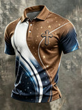 Men'S Casual "Faith" Print Polo Shirt