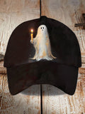 Retro Halloween Ghost Print Baseball Cap