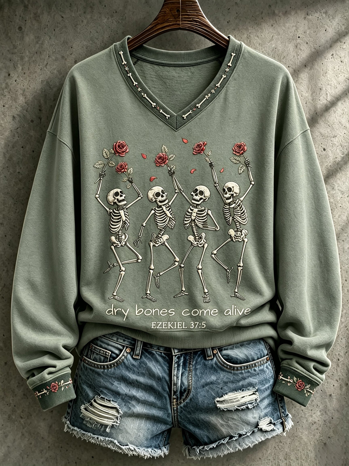 Women's Casual Printed Long-Sleeve Sweatshirt