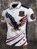 Men's Casual USA 250th Anniversary Print Polo Shirt