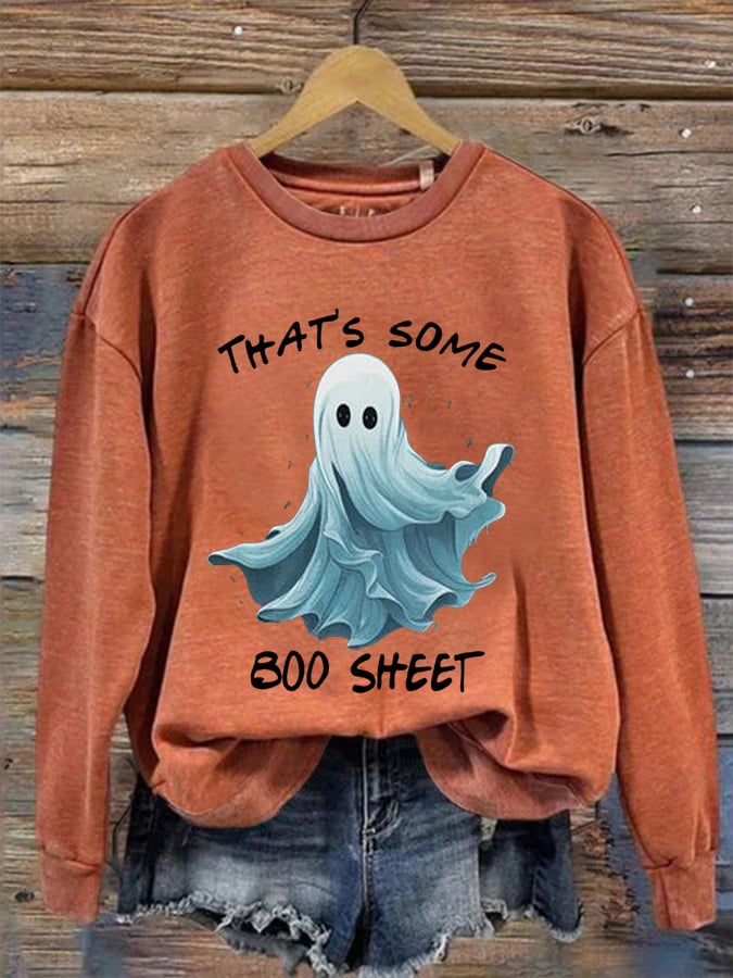 Women's That's Some Boo Sheet Halloween Casual Sweatshirt