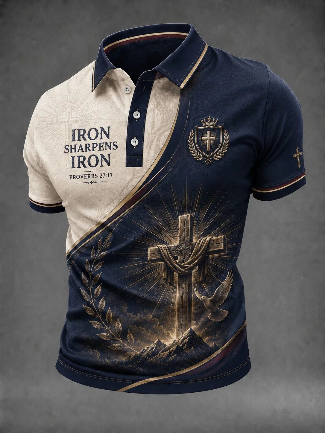Men's Iron Sharpens Iron 27:17 Printed Polo Shirt